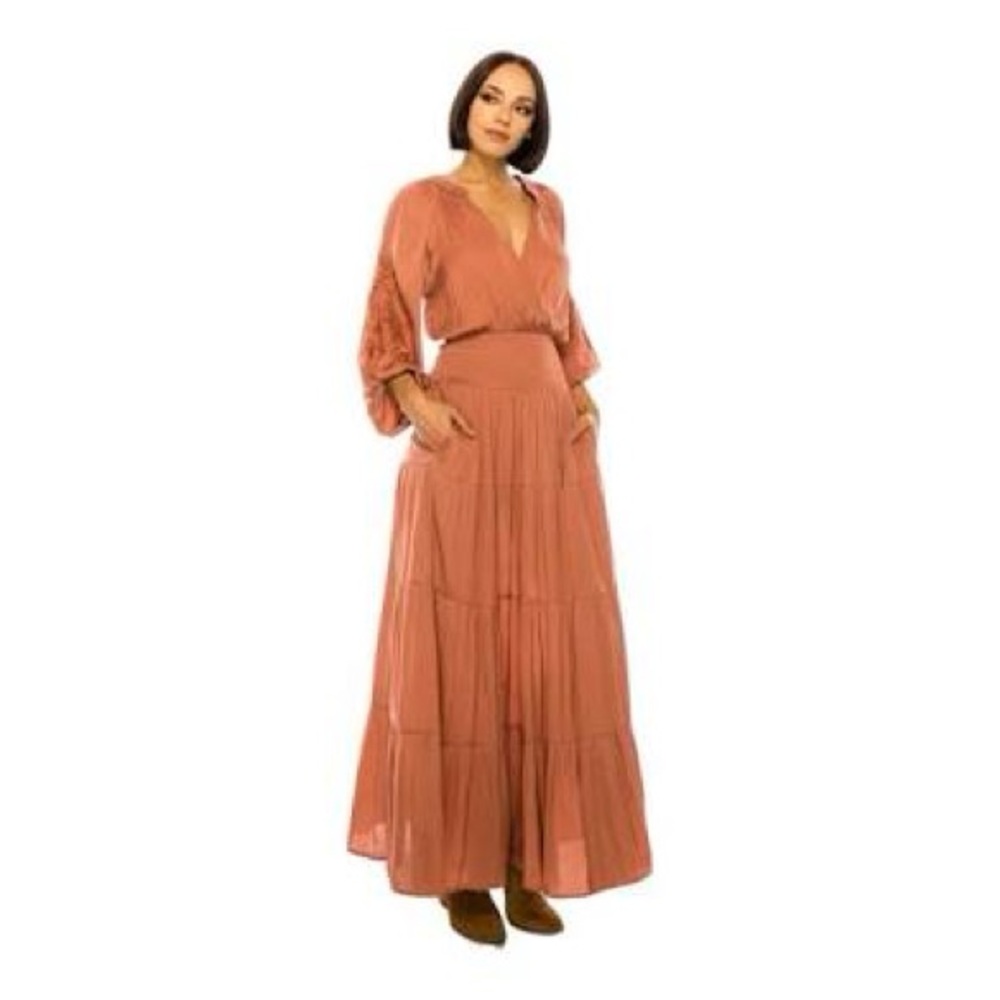 Elegant Rust Maxi Dress